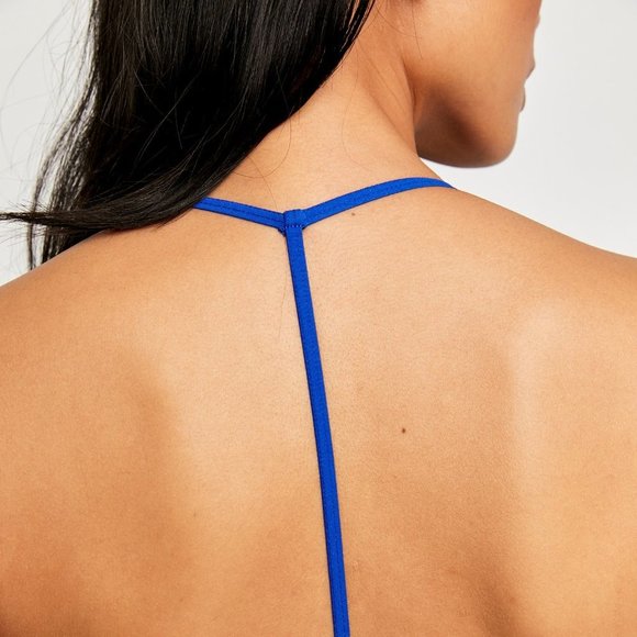 NWT Free People Scoop Me Up Racerback Bra / Cobalt - Picture 3 of 6